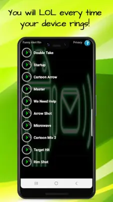 Funny Alert Ringtones android App screenshot 2